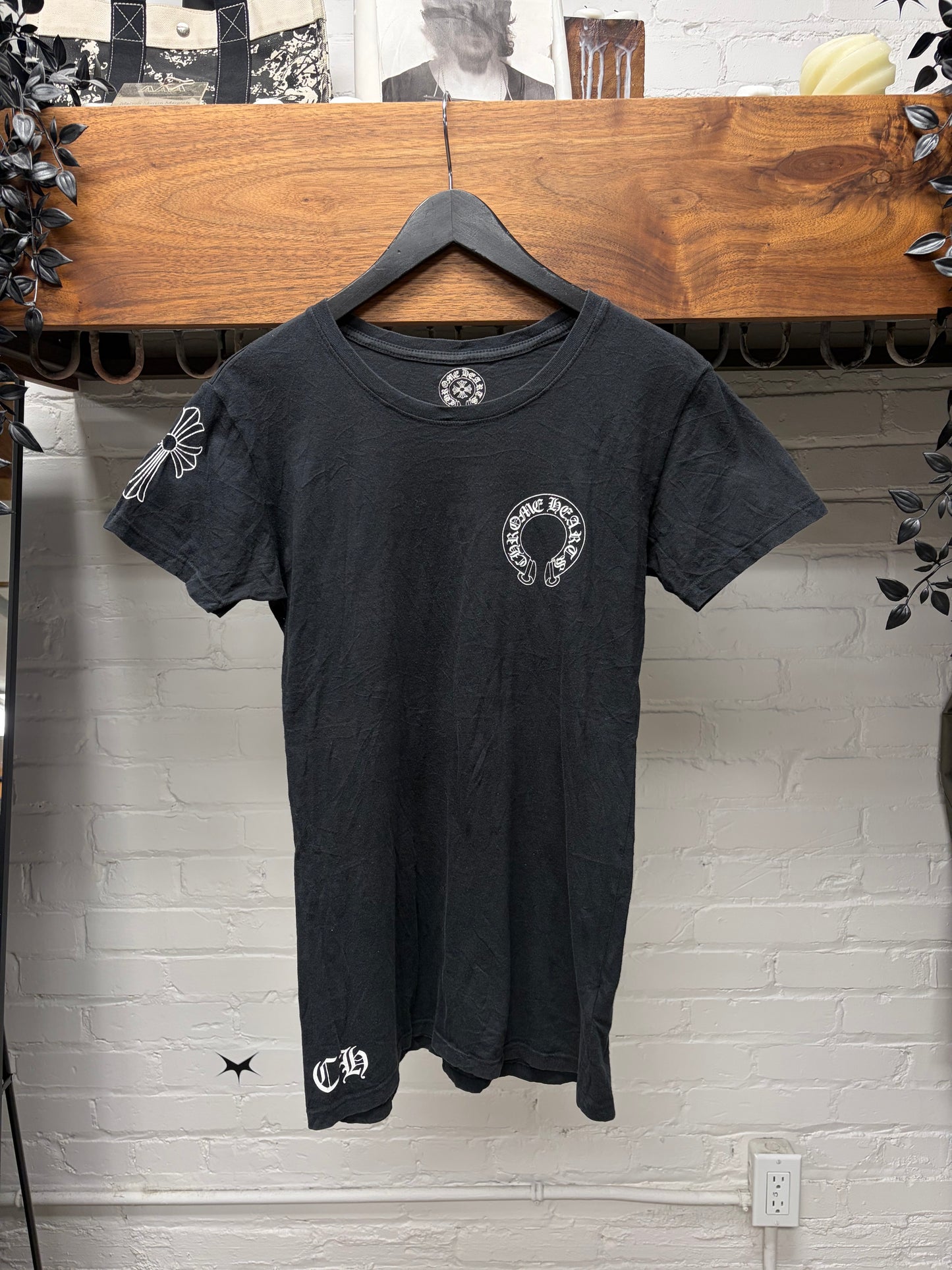 Chrome Hearts ‘Scroll Logo’ Black Short Sleeve T-Shirt