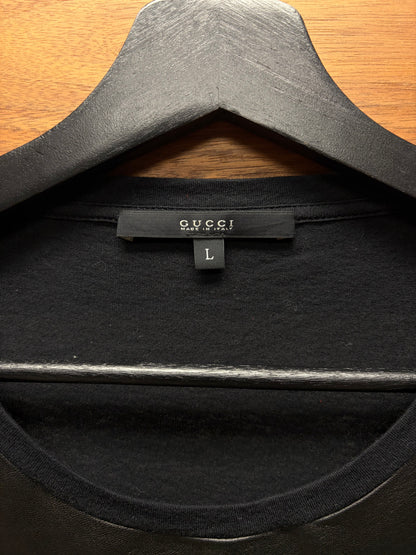 Vintage Gucci by Tom Ford Lambskin Leather T-Shirt
