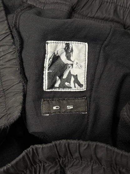 Rick Owens DRKSDHW Black Heavy Cotton ‘Pod’ Drop Crotch Sweatpants