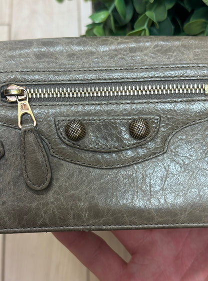 Balenciaga ‘City’ Brown Calfskin Leather Wallet