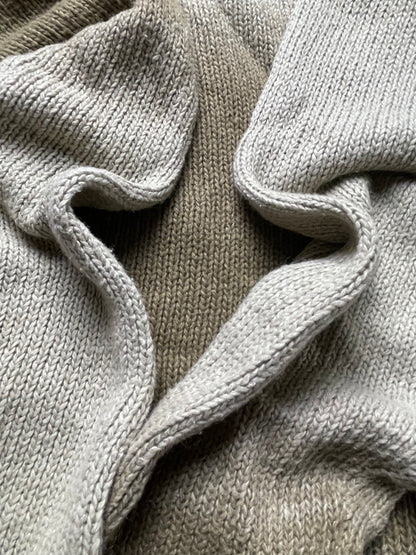 Diesel Faded Brown Zip Up Knit Sweater