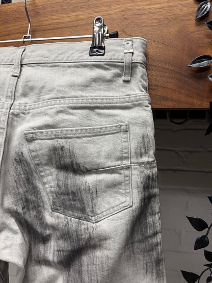 SS2006 Dior Homme by Hedi Slimane ‘Dirty Snow’ White Skinny Jeans