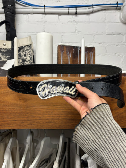 SS2005 Dsquared2 ‘Hawaii’ Black Leather Belt