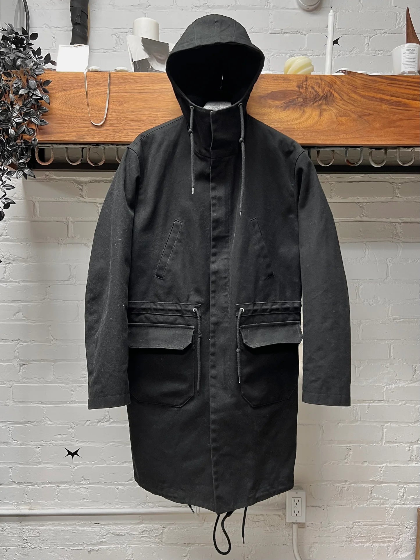SS2018 Raf Simons ‘Replicants’ Black Fishtail Parka