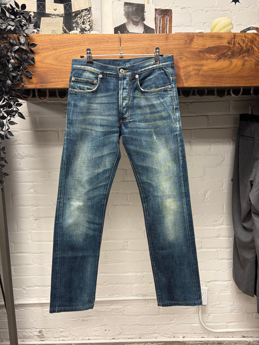 2008 Dior Homme by Kris Van Assche ‘Day Off’ Washed Blue Skinny Jeans