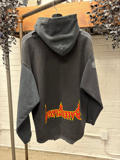 2021 Balenciaga ‘Speedhunters’ Reconstructed Metal Logo Hoodie
