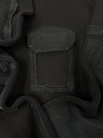 SS2014 Maison Margiela Military ‘Elbow Patch’ Ribbed Knit Sweater