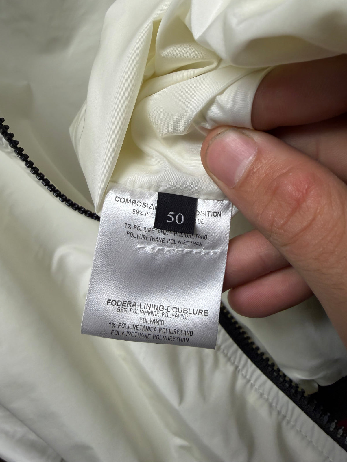 2000s Gucci White ‘Crest Logo’ Bomber Jacket