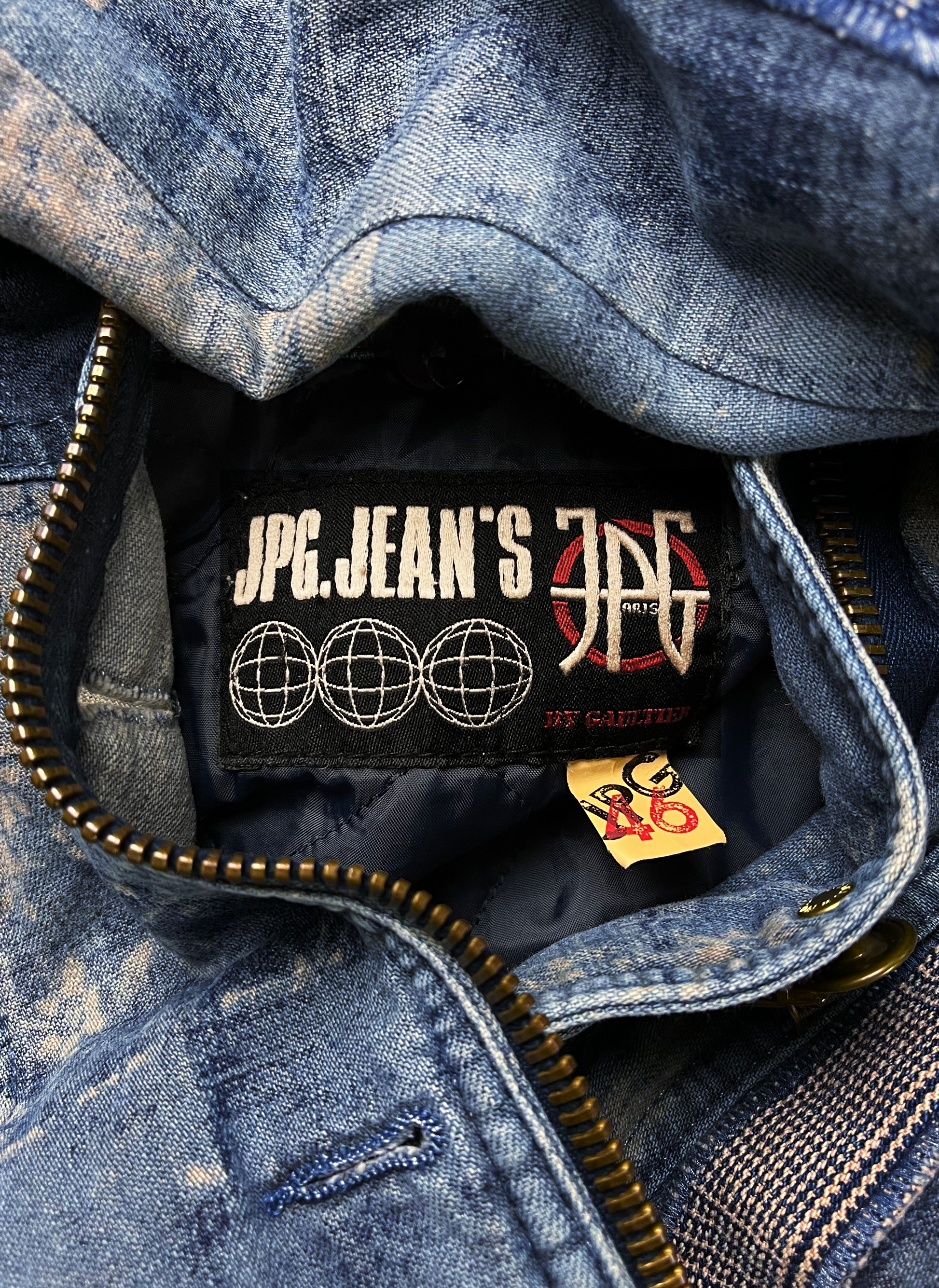 90s Jean Paul Gaultier 'JPG Jeans' Patchwork Denim Jacket – Alex ...