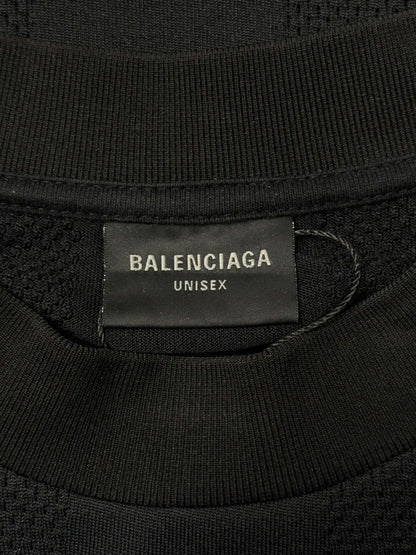 2024 Balenciaga ‘Unity Flame’ Mesh Logo Jersey T-Shirt