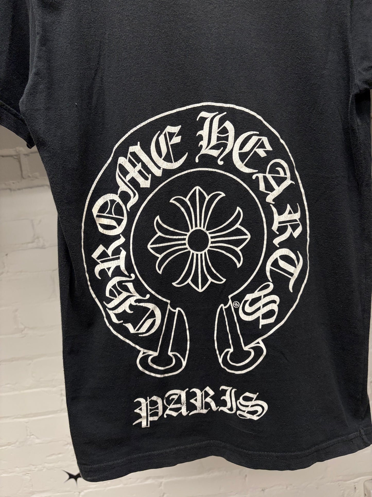 Chrome Hearts ‘Paris’ Store Exclusive Horseshoe Logo Black Graphic T-Shirt