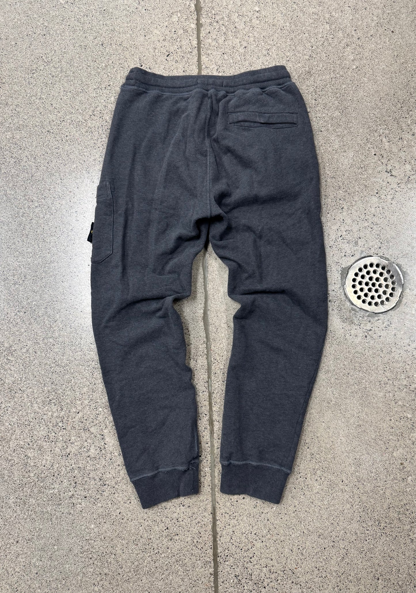 Stone Island Grey Badge Logo Sweatpants