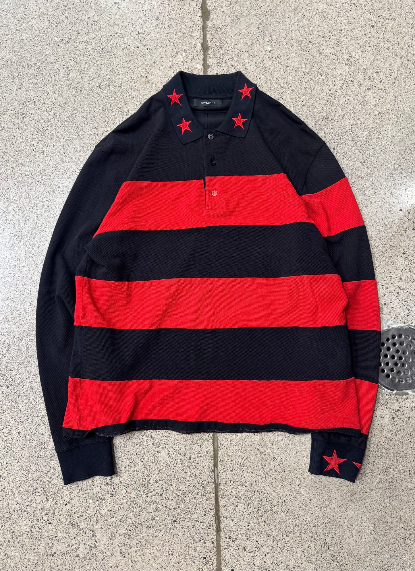 AW2012 Givenchy ‘Stars & Stripes’ Rugby Long Sleeve Polo