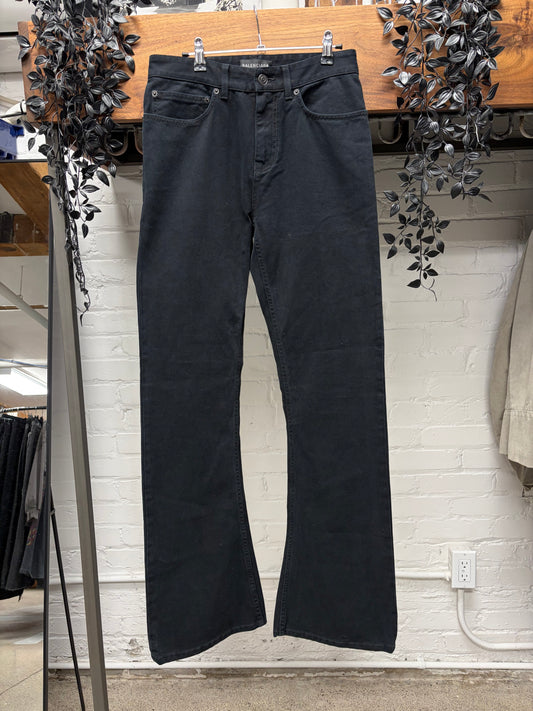 2023 Balenciaga ‘Flared Cut’ Classic Black Skinny Denim
