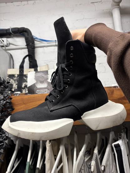 Rick Owens Fogachine DRKSHDW ‘Army Split Sole’ Black Canvas High Top Sneakers