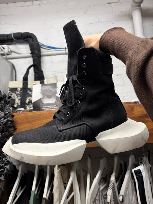 Rick Owens Fogachine DRKSHDW ‘Army Split Sole’ Black Canvas High Top Sneakers
