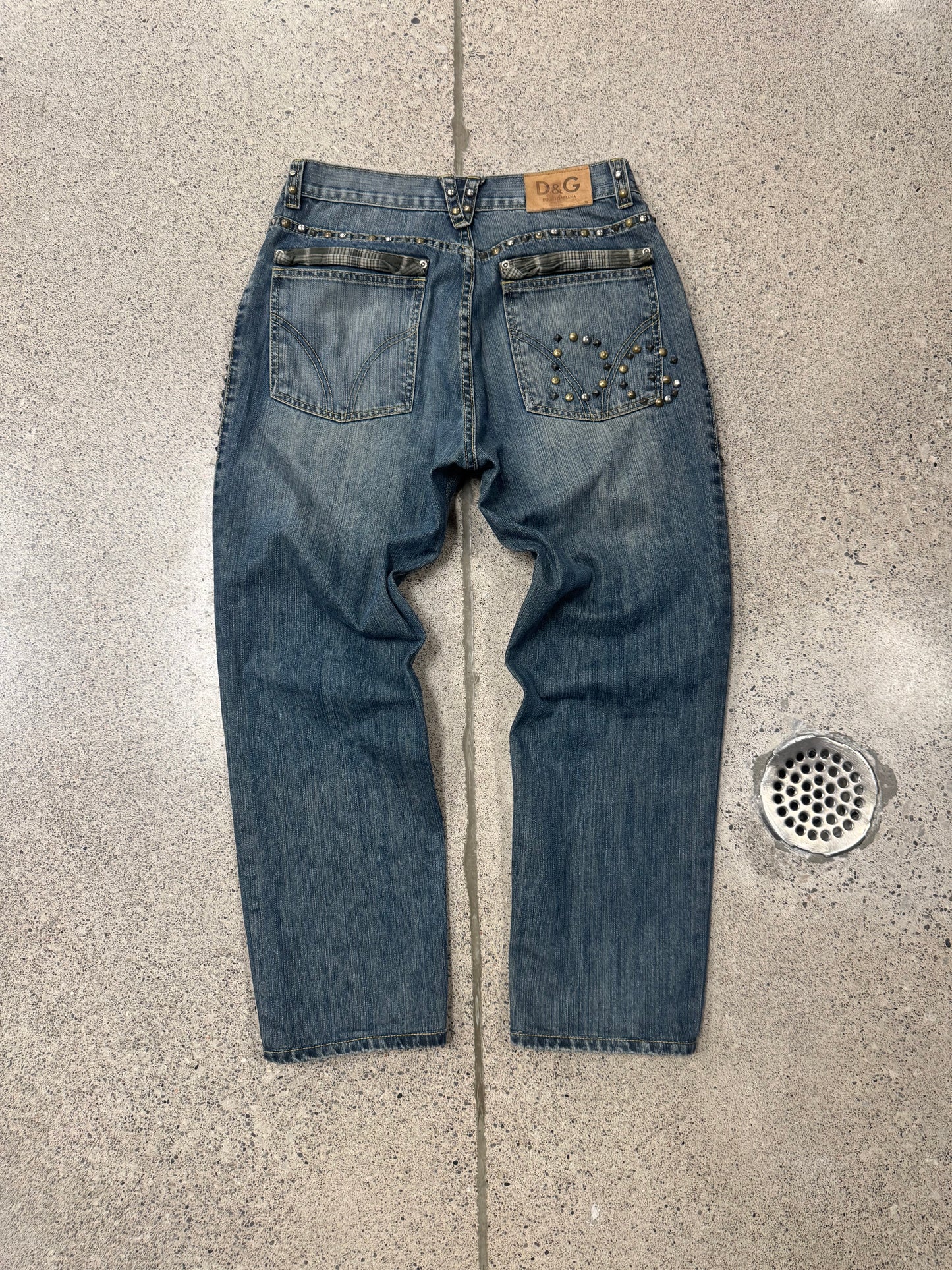 2000s Dolce & Gabbana Studded Bootcut Denim