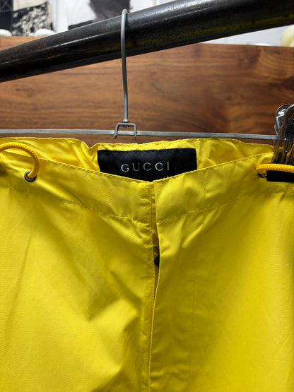 SS2014 Gucci Waterproof Yellow Nylon Straight Cut Track Pants