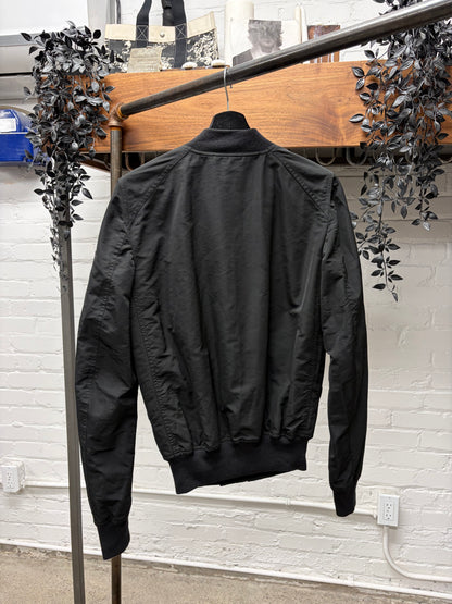 SS2016 Rick Owens DRKSHDW ‘MA-1’ Black Flight Bomber Jacket