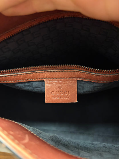 AW2002 Gucci by Tom Ford ‘Burnt Patina’ Calfskin Leather Shoulder Bag