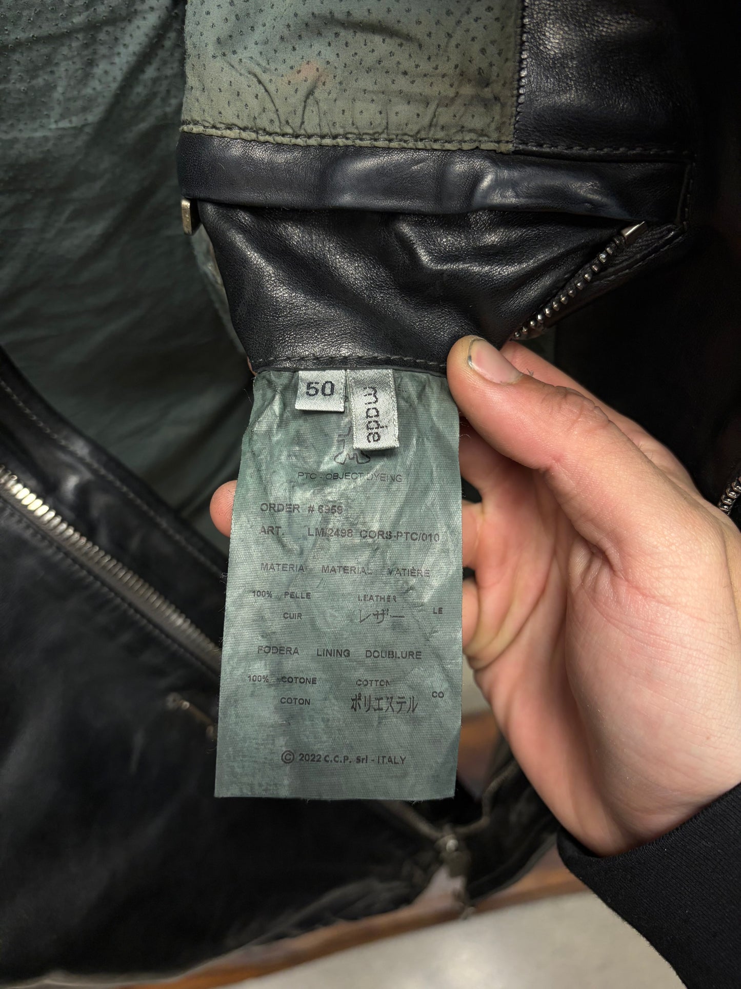 Carol Christian Poell ‘LM/2498 CORS PTC/010’ Scar Stitch Leather Jacket