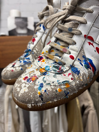 Maison Margiela ‘G.A.T.’ Paint Splatter Low Top Sneakers