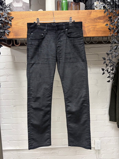 AW2007 Dior Homme by Hedi Slimane ‘Navigate’ Waxed Black Corduroy Skinny Jeans