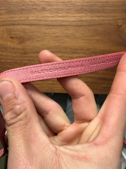 Balenciaga Triple Wrapped Pink Leather ‘Agneau’ Bracelet