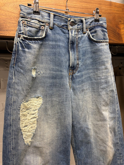 Acne Studios ‘1993’ Mid Torn Blue Washed Bootcut Denim