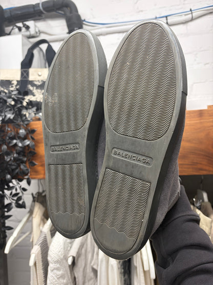 Balenciaga ‘Arena’ Grey Suede High Top Sneakers