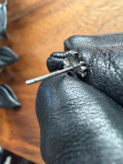 Chrome Hearts 925 Silver Classic Cross Earrings