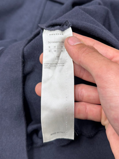 Rick Owens Geometric Panelled ‘Indigo’ Cotton Sweatshirt