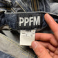 PPFM J/Banana Cut Washed Raw Blue Twisted Denim