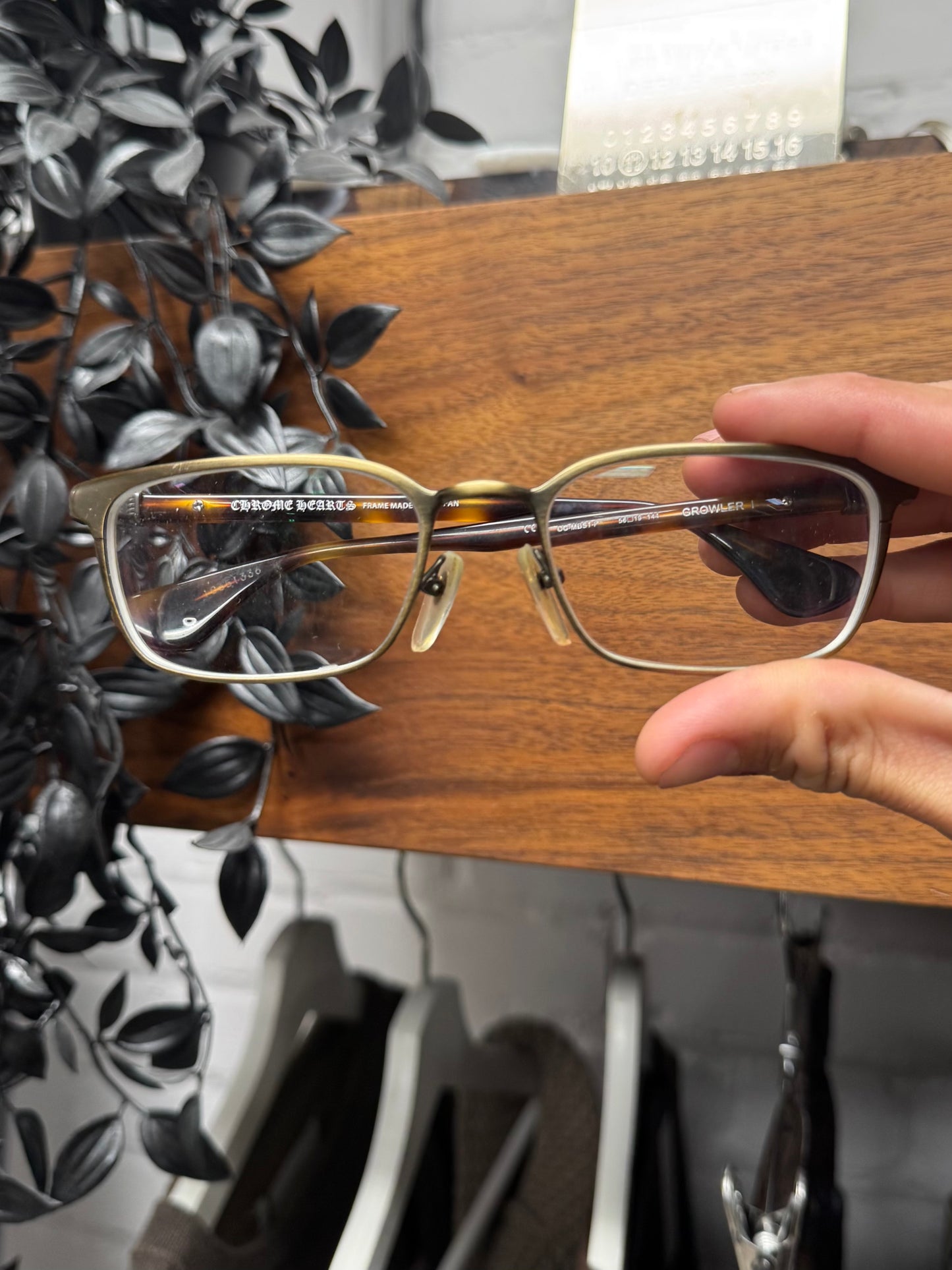 Chrome Hearts ‘Growler’ Tortoiseshell/Silver ‘CH Logo’ Glasses