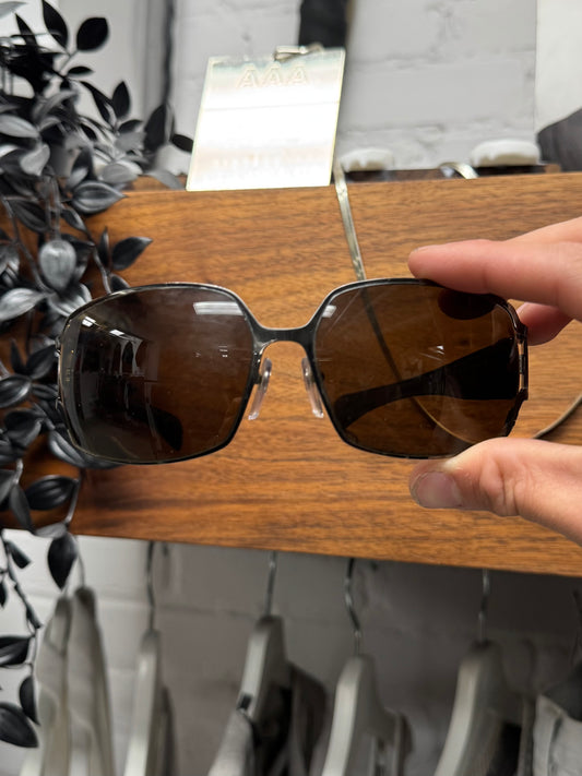 Chrome Heart ‘Poon I’ Leather ‘Floral Cross’ Sunglasses