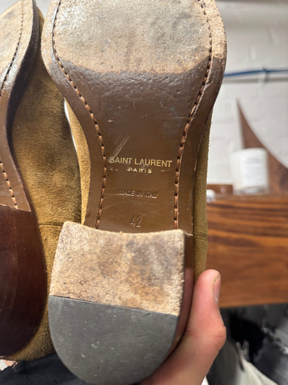 Saint Laurent Brown Suede ‘Wyatt’ Boots