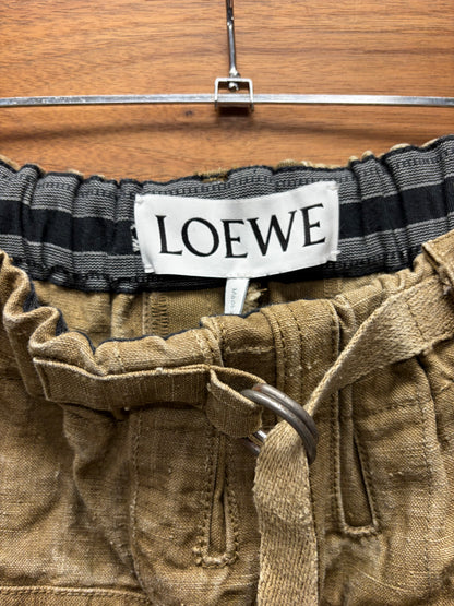 Loewe ‘9 Pocket’ Over the Knee Faded Military Cargo Shorts