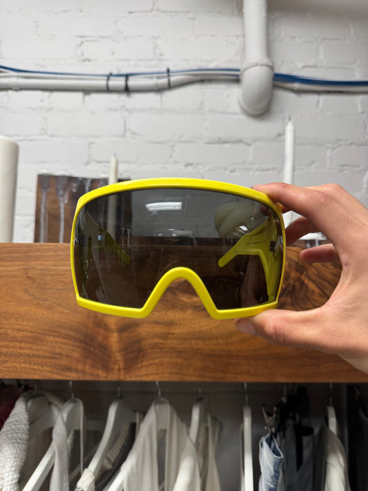 Rick Owens ‘Kreister’ Yellow Shield Visor Sunglasses
