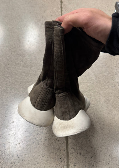 Rick Owens x Adidas ‘Dust’ Brown Suede Sock Runners