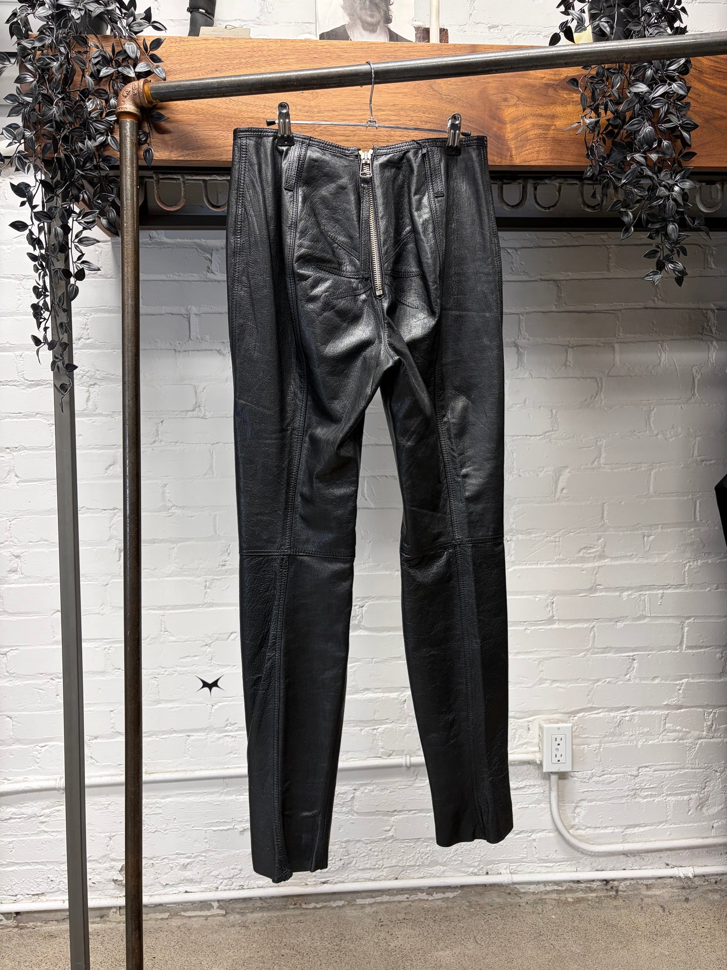 Vintage 1990s Jean Paul Gaultier Leather ‘Union Jack’ Pants