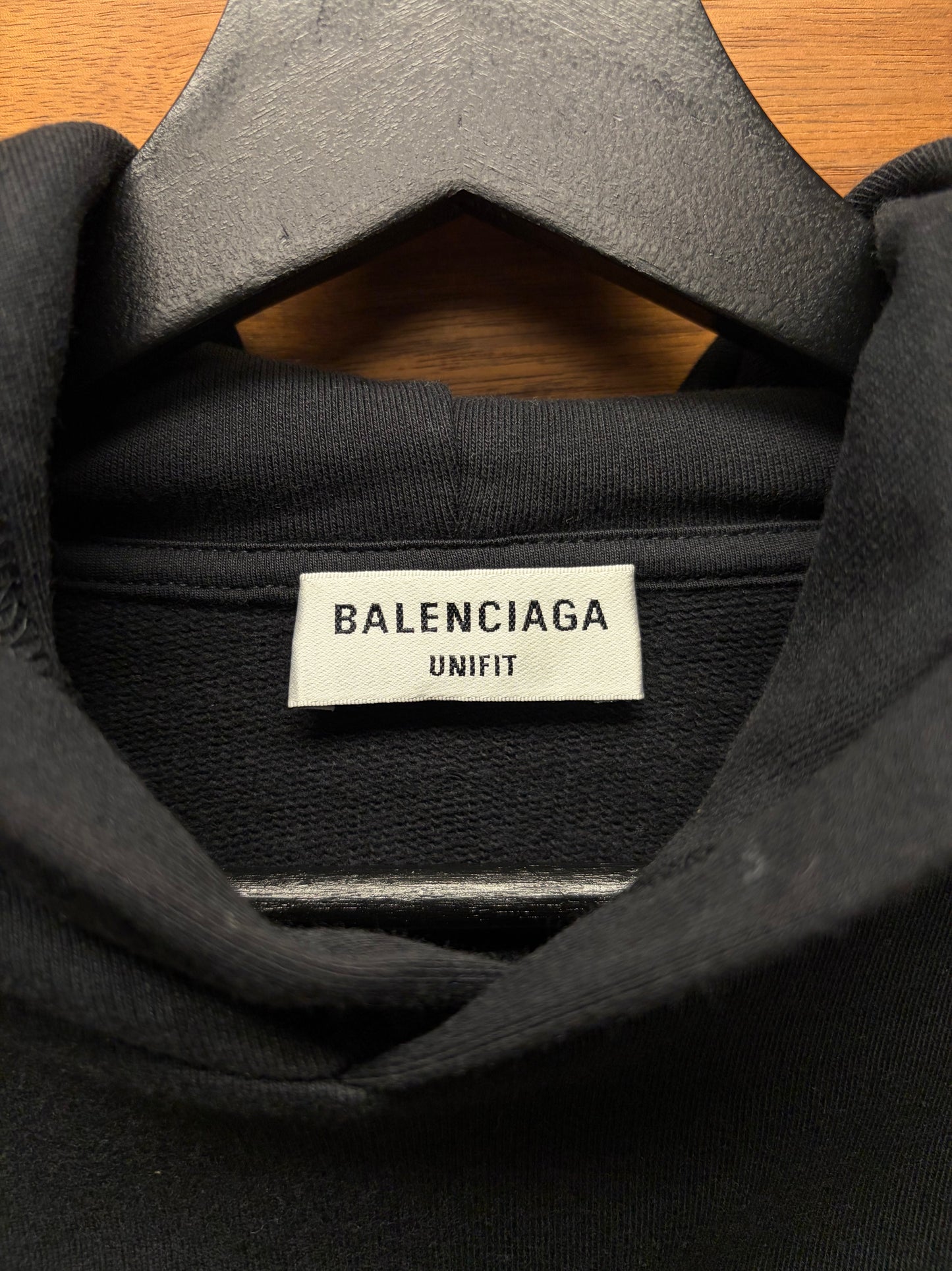 2021 Balenciaga ‘Bébé’ Black Rhinestone Studded Pullover Hoodie