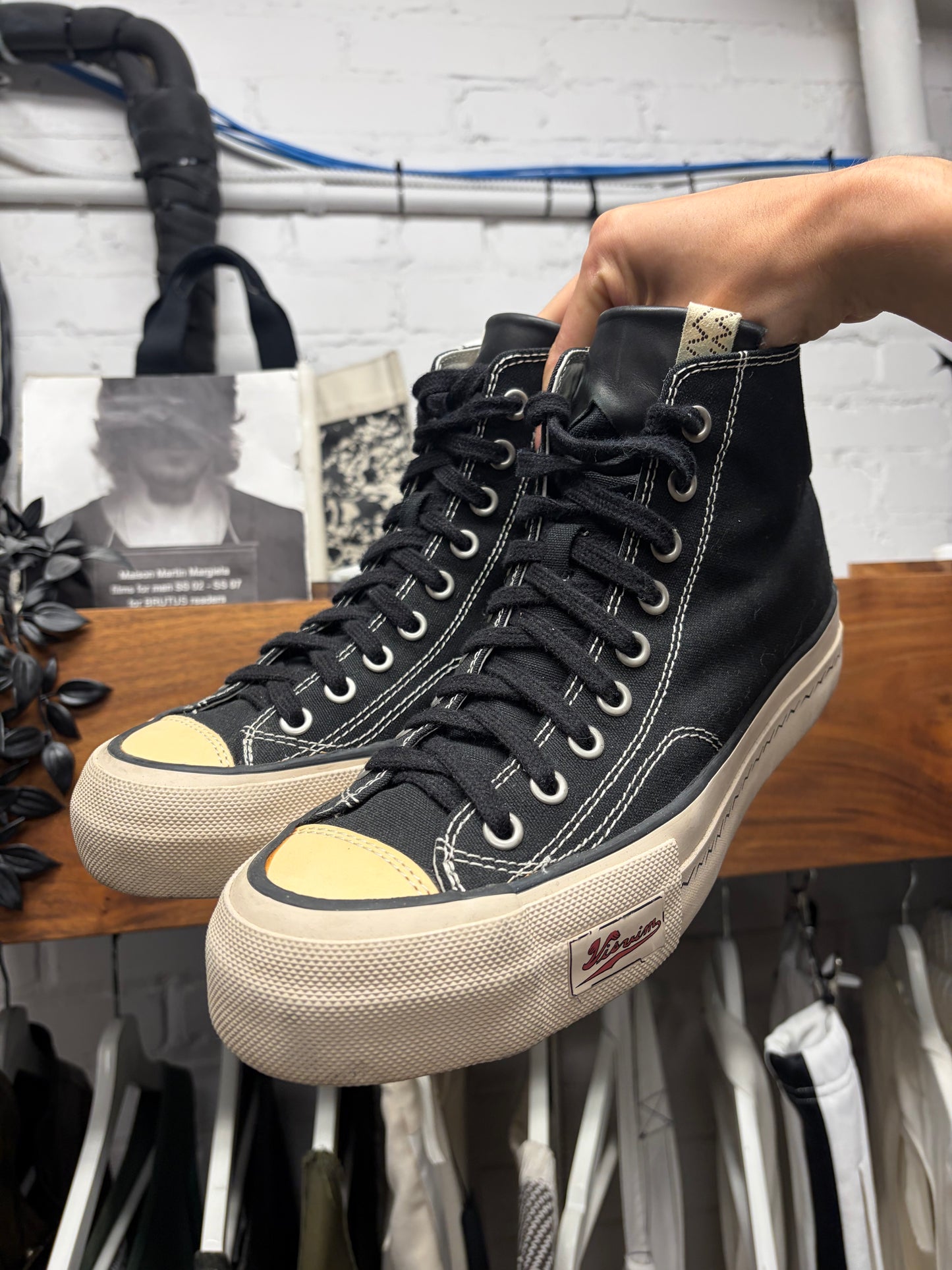Visvim ‘Skagway Hi’ Black Canvas High Top Sneakers