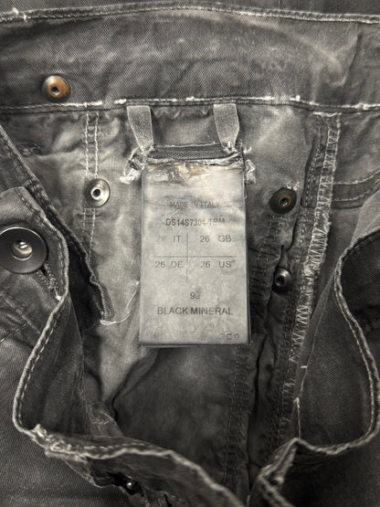 Rick Owens DRKSHDW ‘Torrence’ Cut Mineral Wash Black Pants