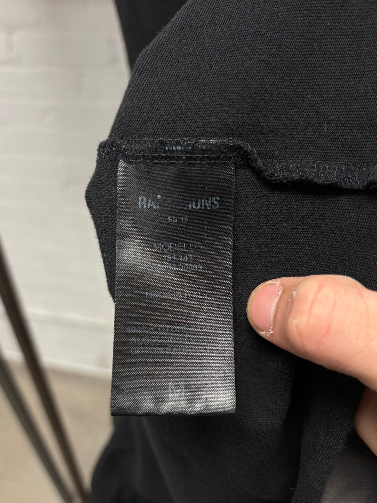 SS2019 Raf Simons Black Graphic ‘Cutoff’ Tank Top