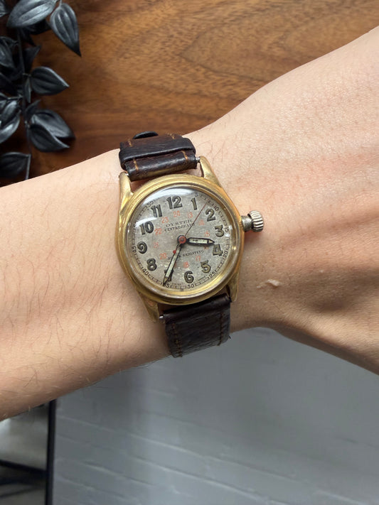 1940s Rolex ‘Oysterdate Centergraph’ with Leather Strap