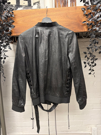 SAMPLE SS2001 Helmut Lang ‘Corset Bondage’ Lambskin Leather Jacket
