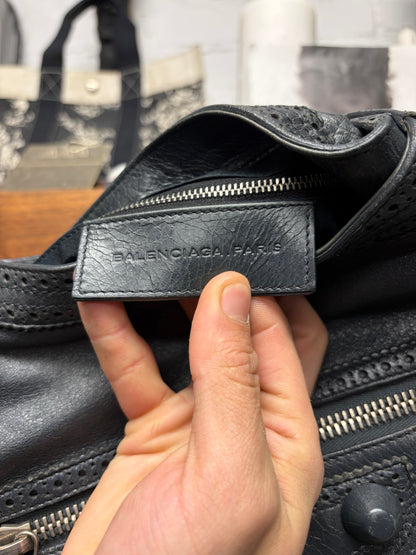 Balenciaga ‘Giant 21’ Brogue Black Calfskin Leather Bag