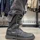 SS2012 Ann Demeulemeester Black Calfskin Leather Combat Boots