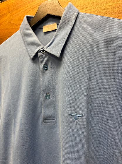 Dior Homme Embroidered ‘Bee Logo’ Carolina Blue Polo
