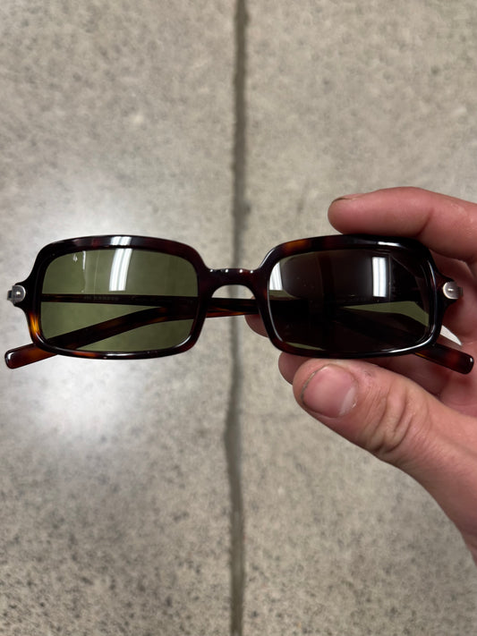 Jil Sander ‘Tortoiseshell’ Green Tinted Sunglasses